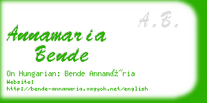 annamaria bende business card